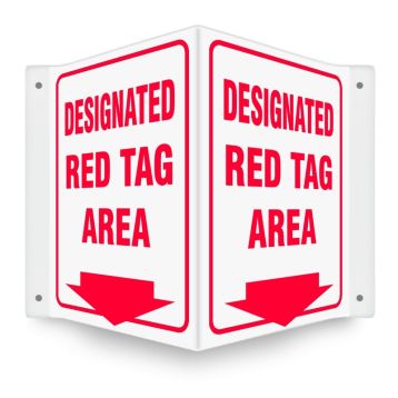 3D Projection™ Sign: Designated Red Tag Area