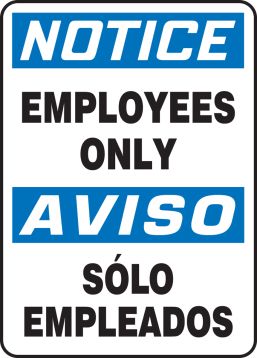 EMPLOYEES ONLY (BILINGUAL)
