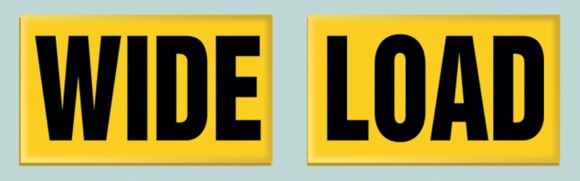 WIDE LOAD - 2 PIECE SIGN