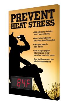 Heat Stress Signs with Temperature Display: Prevent Heat Stress