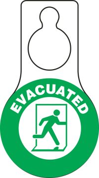 Safety Tag, Legend: EVACUATED