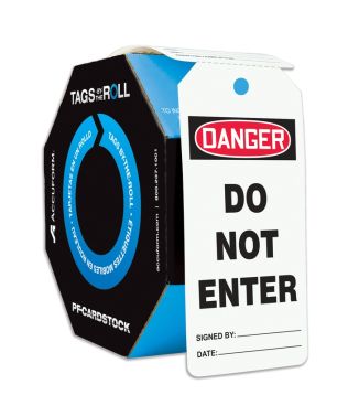 Safety Tag, Header: DANGER, Legend: DANGER DO NOT ENTER