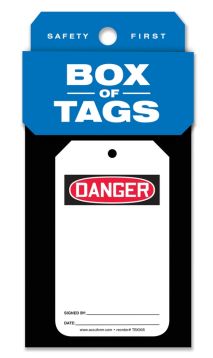 Box of Tags: OSHA Danger (Blank)