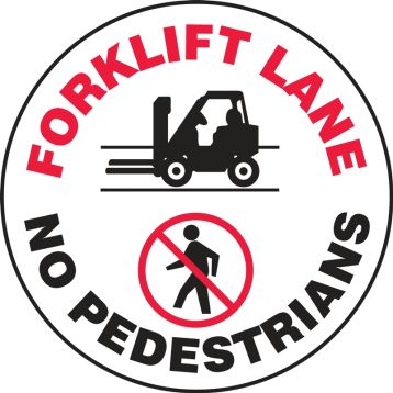 LED Sign Projector Lens Only: Forklift Lane - No Pedestrians