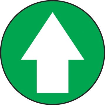 white arrow green background