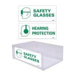 Acrylic PPE Dispenser: Compact PPE Holder; No Cover