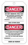 OSHA Danger Tags By-The-Roll: Do Not Operate