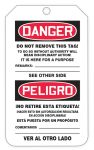 OSHA Danger Safety Tags By-The-Roll: Danger Do Not Operate Tags