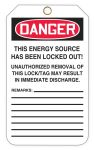 STOPOUT® OSHA Danger Tags-By-The-Roll With Grommets: Locked Out - Do Not Remove