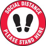 Social Distance Please Stand Here