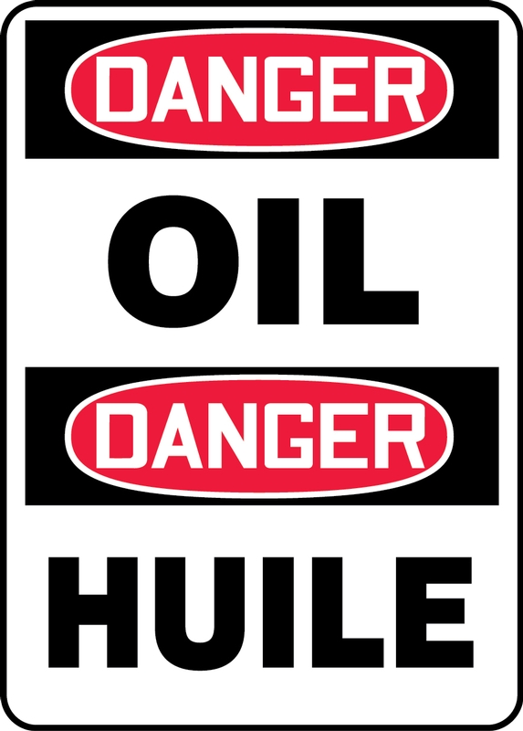 DANGER OIL (BILINGUAL FRENCH)