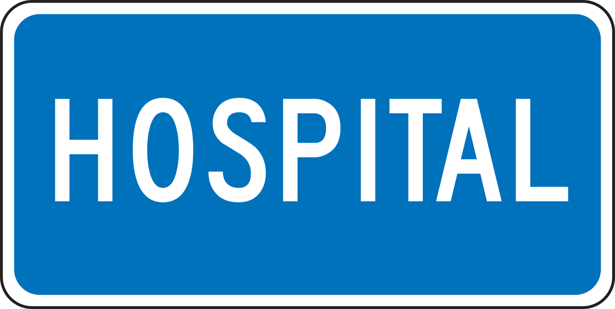 Traffic Sign, Legend: HOSPITAL