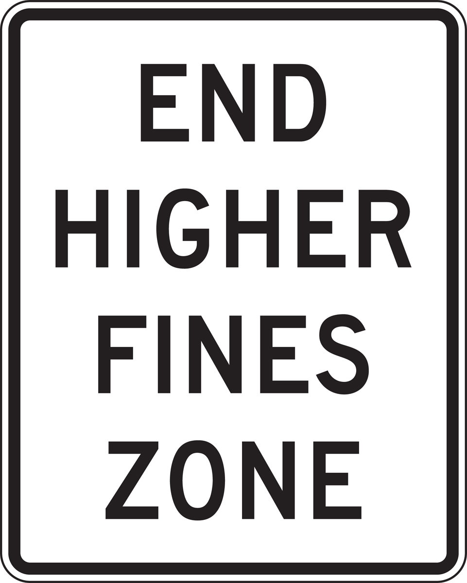 END HIGHER FINES ZONE
