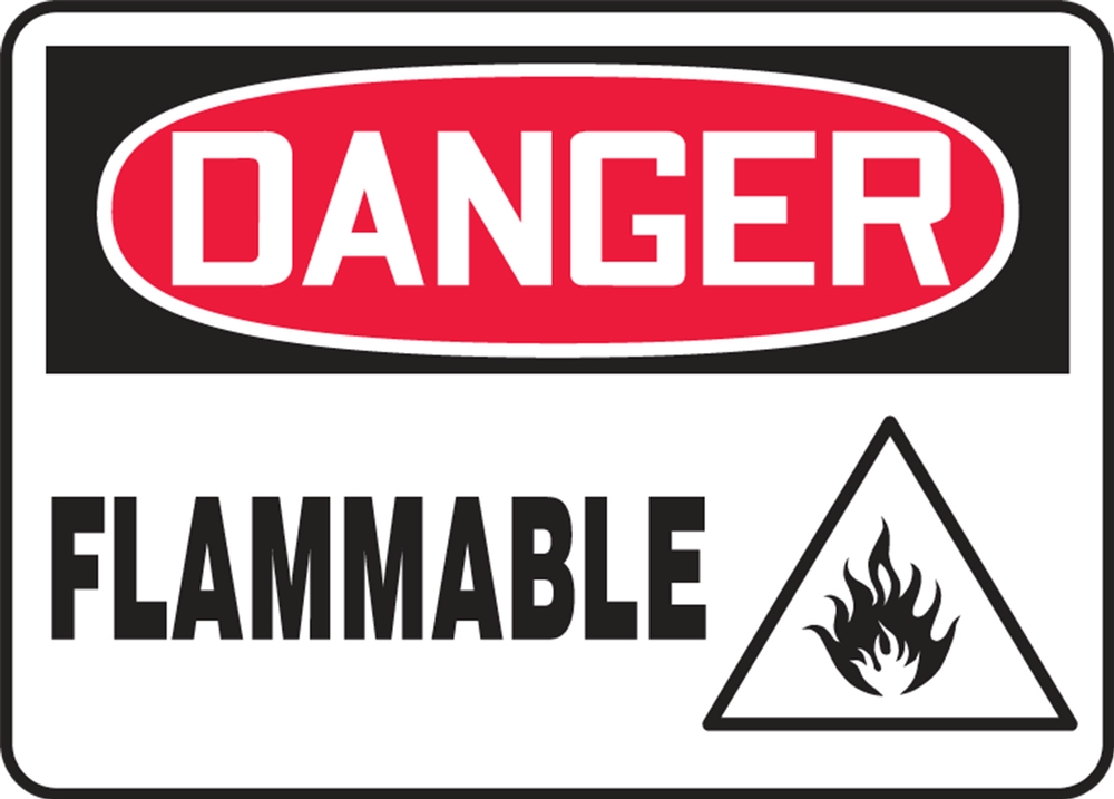DANGER FLAMMABLE W/GRAPHIC