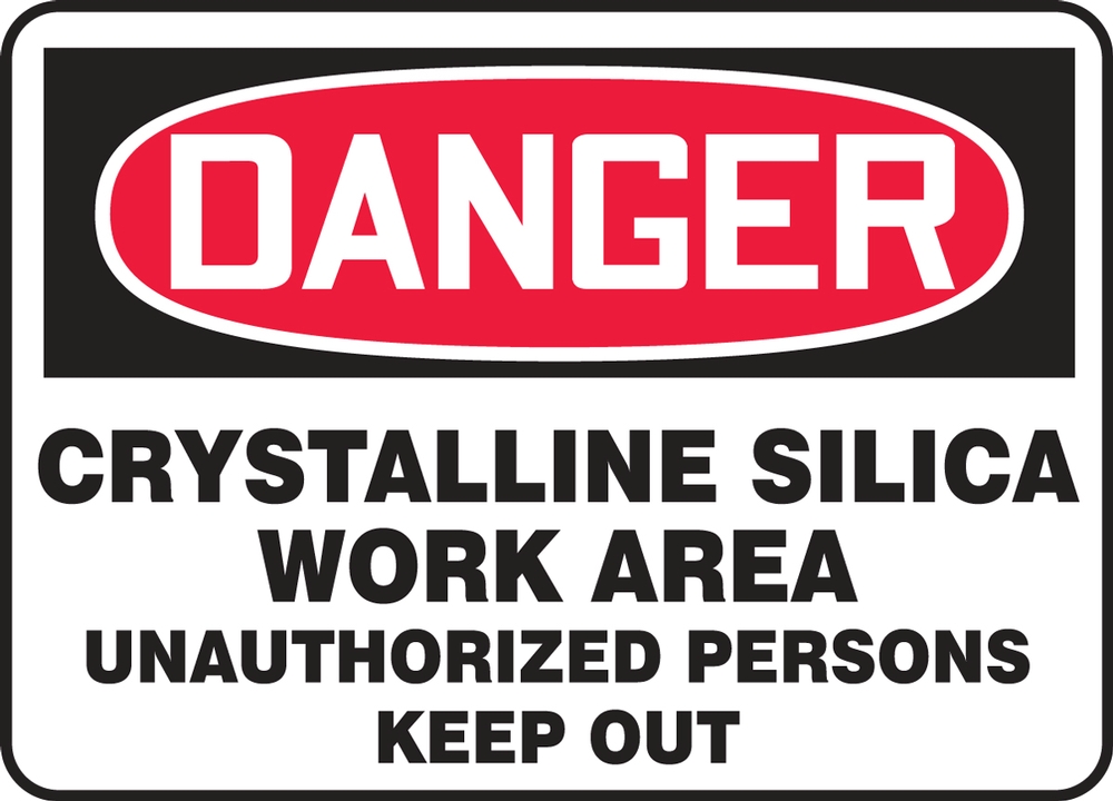OSHA Danger Safety Sign: Crystalline Silica Work Area - Unauthorized Persons Keep Out