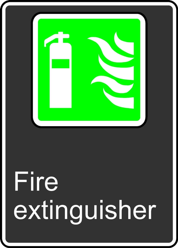 Safety Sign, Legend: FIRE EXTINGUISHER (EXTINCTEUR D'INCENDIE)