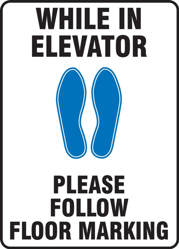 While In Elevator Please Follow Floor Marking