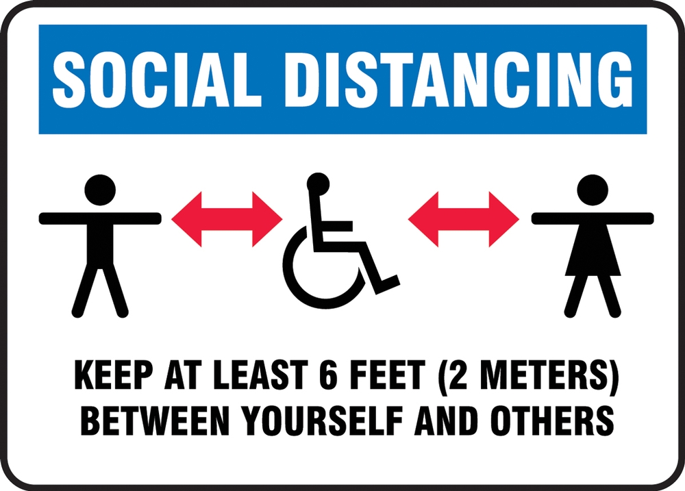 Social Distancing Keep At Least 6 Feet (2 Meters) Between Yourself And Others