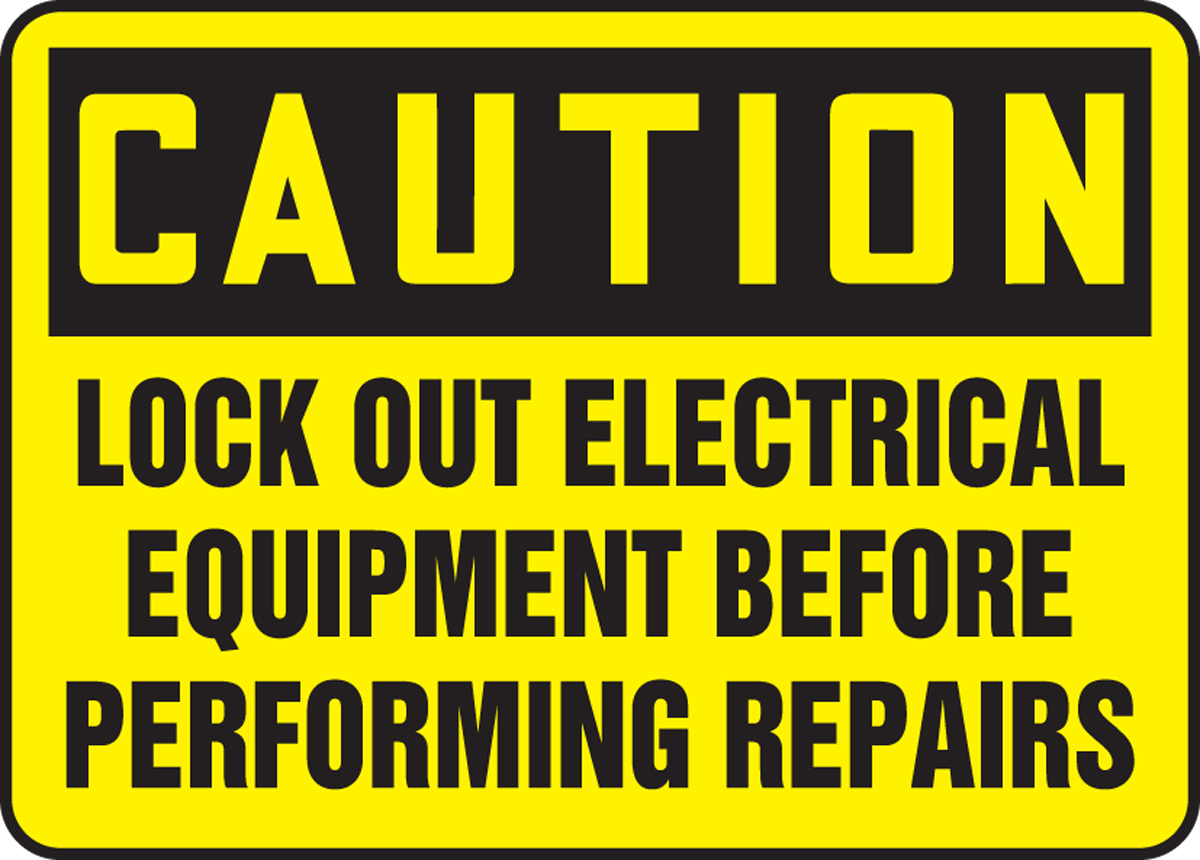 LOCK OUT ELECTRICAL EQUIPMENT BEFORE PERFORMING REPAIRS
