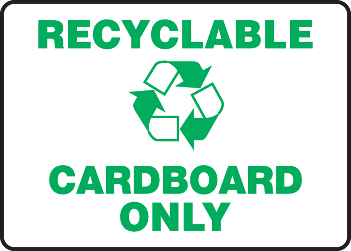RECYCLABLE CARDBOARD ONLY (W/GRAPHIC)