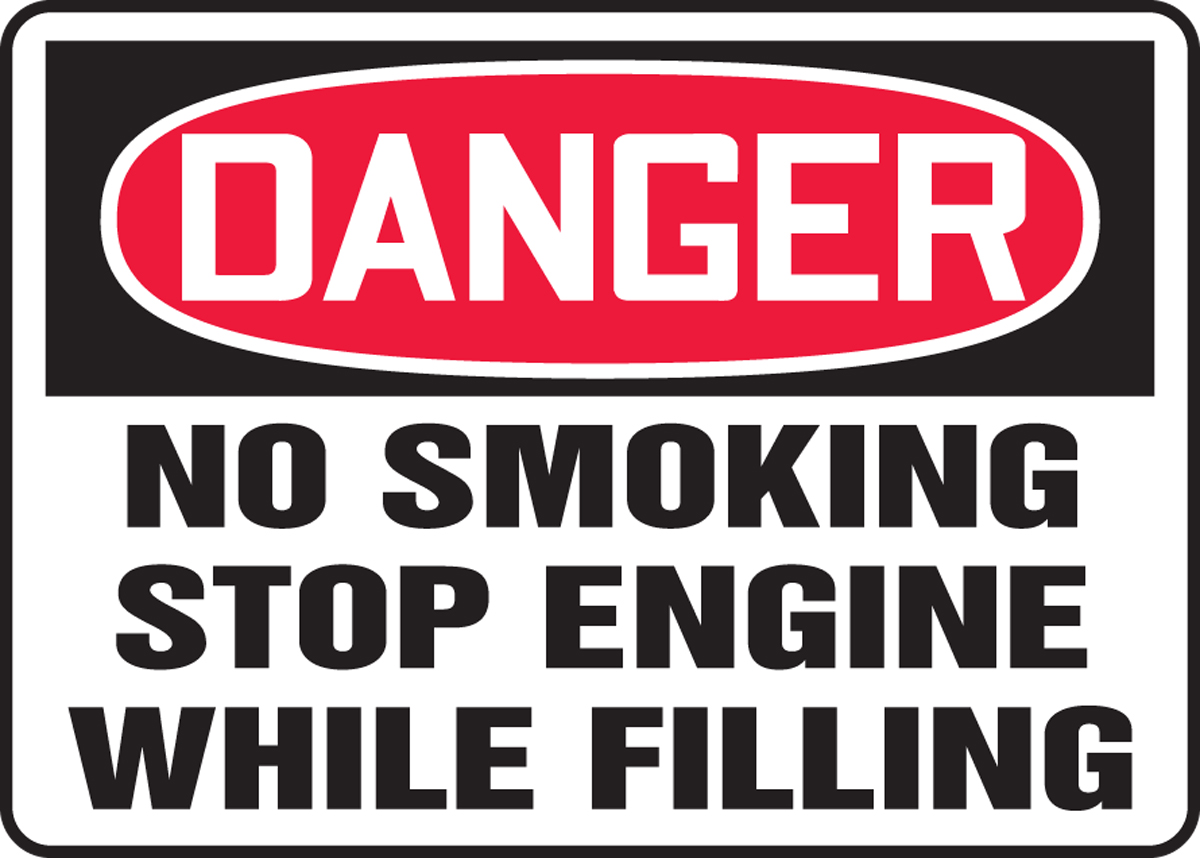NO SMOKING STOP ENGINE WHILE FILLING
