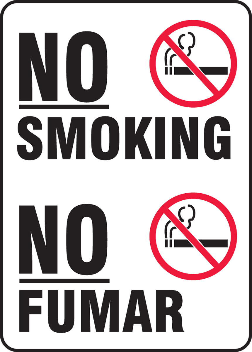 NO SMOKING (W/GRAPHIC) (BILINGUAL)