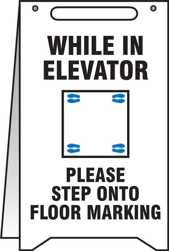 While In Elevator Please Step Onto Floor Marking