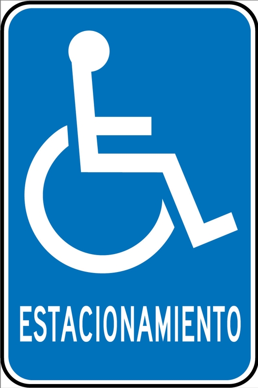 Traffic Sign, Legend: RESERVED HANDICAPPED (W/GRAPHIC)