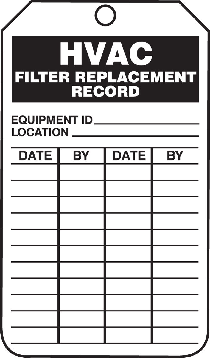 HVAC FILTER REPLACEMENT RECORD