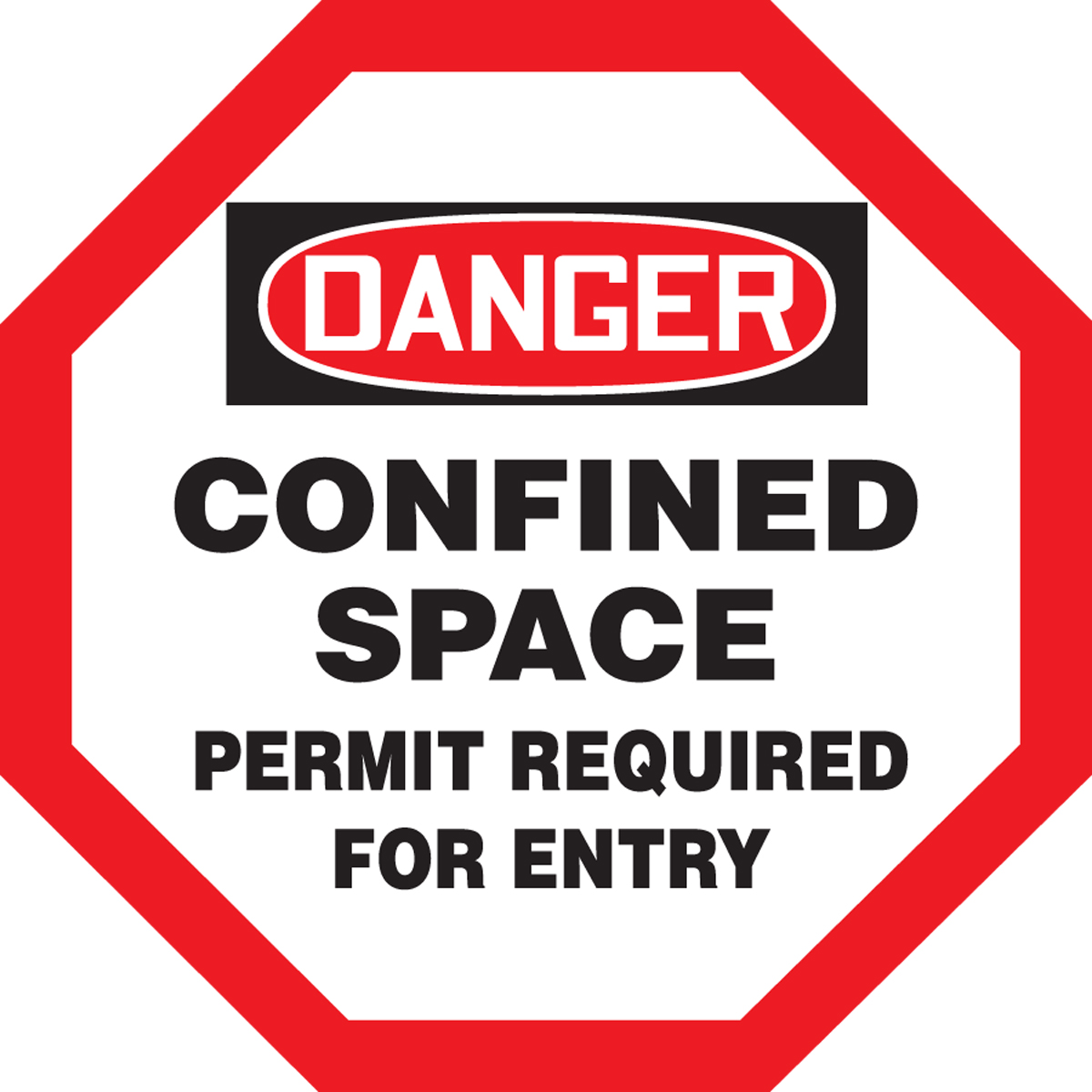 CONFINED SPACE PERMIT REQUIRED FOR ENTRY