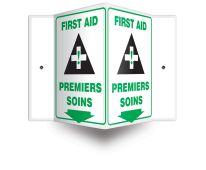 French Bilingual Projection™ Safety Sign: First Aid