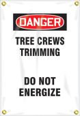 OSHA Danger Utility Pole Wrap: Tree Crews Trimming - Do Not Energize