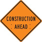 Roll-Up Construction Sign: Construction Ahead