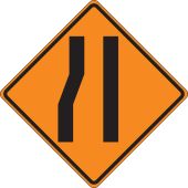 Roll-Up Construction Sign: Merge Right Lane (Symbol)