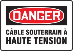 BILINGUAL FRENCH SIGN – HIGH VOLTAGE