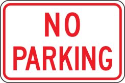 Parking Sign: No Parking (Landscape)