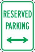 Traffic Sign: Reserved Parking (Double Arrow)