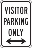 Traffic Sign: Visitor Parking (Double Arrow)