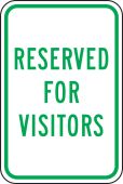 Traffic Sign: Reserved for Visitors