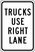 Traffic Sign: Trucks Use Right Lane