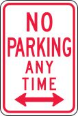 Parking Sign: No Parking Anytime (4 Line with Arrows)