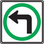 TRAFFIC SIGN - LEFT TURN ONLY