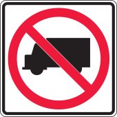 Truck Restriction Sign: No Trucks (Symbol)