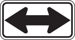 Direction Sign: Double-Headed Arrow
