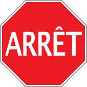 STOP SIGN - FRENCH