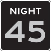 Semi-Custom Speed Limit Sign: Night _