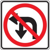 Lane Guidance Sign: No U-Turn/No Left Turn