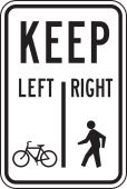 Bicycle & Pedestrian Sign: Shared-Use Path Restriction