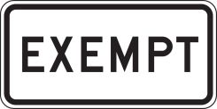Rail Sign: Exempt