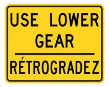 WARNING SIGN - LOW GEAR